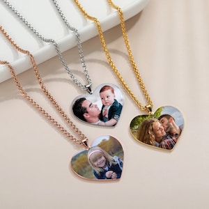 Heart Shaped Photo Pendant, Personalized Necklace