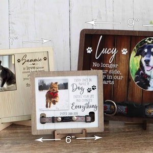 Dog Memorial Frame, Pet memorial for dog or cat,  Dog Collar Memorial Frame