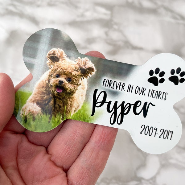 Custom pet photo magnet, Pet memorial gift, Dog photo gift, dog memorial, MDF fridge magnet, free shipping, Canada