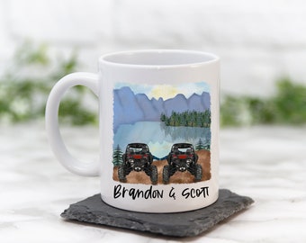 ATV Mug, Quad Mug,Personalized ceramic mug, Fathers Day Gift, Gift for Dad, Four Wheeler, Cross Country, Couples Gift,