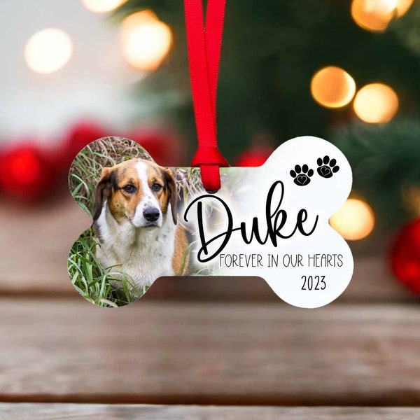Dog Memorial Ornament, Dog sympathy gift, Custom pet ornament