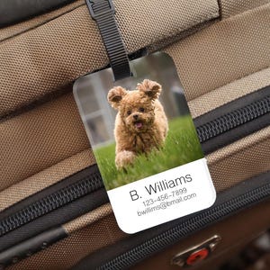 Custom Photo Luggage Tag, Photo Identification Tags, Acrylic Name Tag for Suitcase, Personalized Travel Tag, Luggage Label