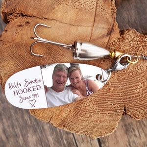 Personalized Fishing Lure, Custom Fishing Lures are a unique anniversary gift for parents and couples who love to fish,