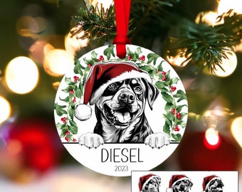 Rottweiler Ornament, 60 breed available for a Personalized Dog ornament, Custom Dog Owner Gift