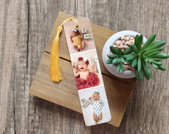 Photo bookmark, Custom bookmark personalized with your photos, customized photo gift for Dad