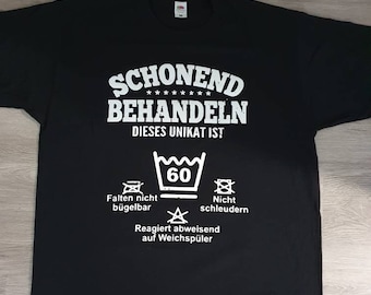 T-shirt "Treat gently"/iron-on transfer