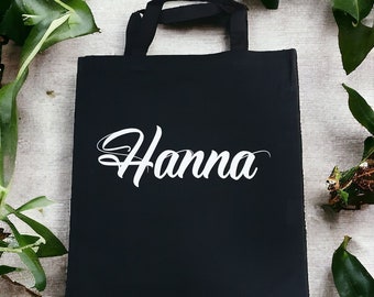 Personalized fabric bag with desired text 100% cotton jute bag