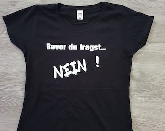 Damen T-Shirt "Nein!" / Bügelbild