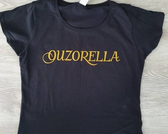 Women's T-shirt "Ouzorella"/iron-on transfer