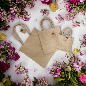 Jute Tasche / Jute Boutique Shopper / mit Wunschdruck