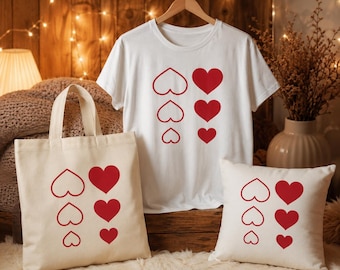 Iron-on transfer set (36 pieces) / Iron-on film / Heart set / Birthday / Anniversary / T-shirt appliqué / Flex film / DIY / Textile printing / Textile finishing