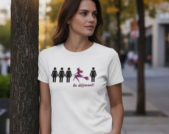 T-shirt with the slogan "be different" / iron-on transfer