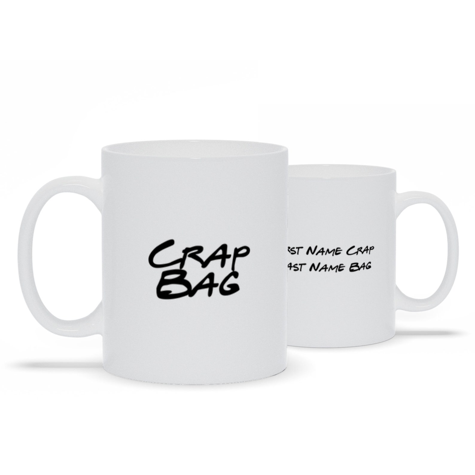 Crap Bag First Name Crap Last Name Bag Mug Etsy