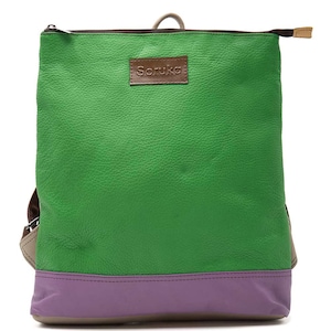 Recycled Leather Backpack · Minimalist & Functional Design · Backpack with Secure Zipper Closure · Sustainable and Stylish Backpack