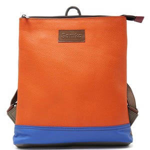 Recycled Leather Backpack · Minimalist & Functional Design · Backpack with Secure Zipper Closure · Sustainable and Stylish Backpack