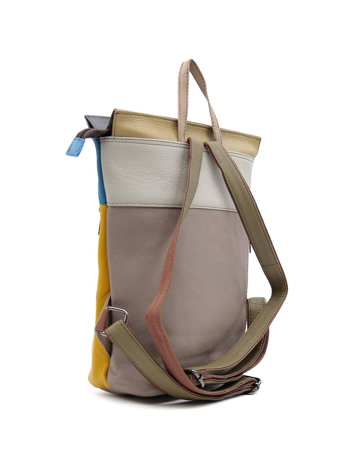 Lightweight Leather Backpack · Medium Recycled Leather  display picture 2