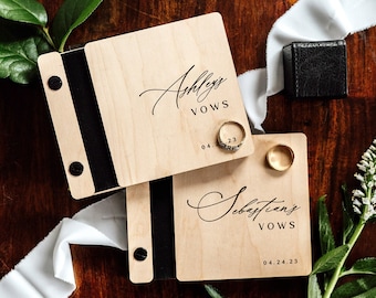 Elegant Wedding Vow Books | Handmade Personalized Vow Booklets for Bride and Groom