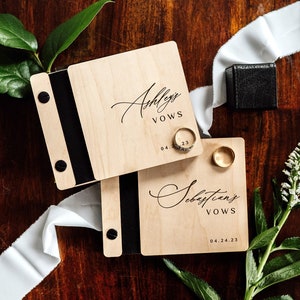 Elegant Wedding Vow Books | Handmade Personalized Vow Booklets for Bride and Groom