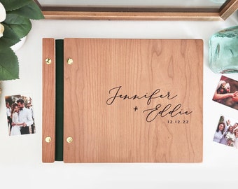 Instant Photo Guest Book Unique Guestbook Idea Wedding Bridal Shower Guestbook Photobooth Green Guest Book Album