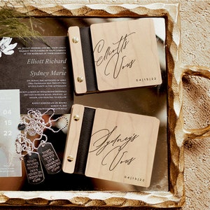 Wedding Vow Books Modern Elegant Vow Booklets His and Her Vow Books | Single or Set of 2