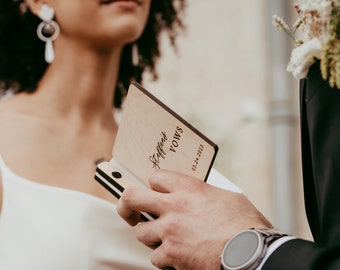 Zijn en haar gelofteboekje | Handgemaakte gepersonaliseerde gelofteboekjes voor bruid en bruidegom | Enkel of set van 2