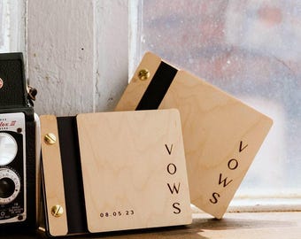 Modern Minimalist Vow books set of 2 | His and Her vow books