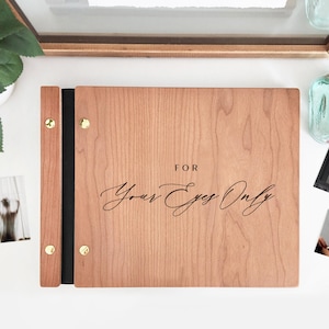 Intimate Valentine&#39;s Day Gift for Husband, Boudoir Photo Album, For Your Eyes Only - Personalized Boudoir Book