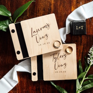 Personalized Wedding Vow Books | Handmade &#39;His and Her&#39; Wedding Vow Booklets for Bride and Groom