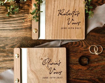 Romantic Wedding Vow Books Single or Set of 2 | His and Her vow books