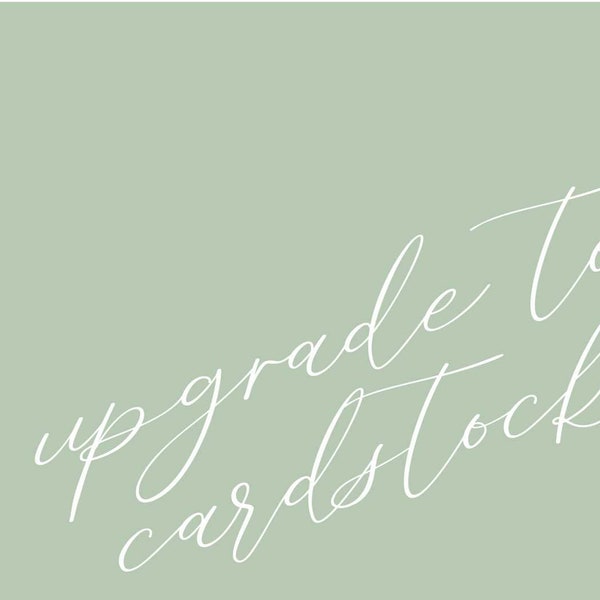 Upgrade to Cardstock Paper |  Swap out existing paper for cardstock