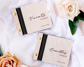 Elegant Wedding Vow Books | Handmade Personalized Vow Booklets for Bride and Groom
