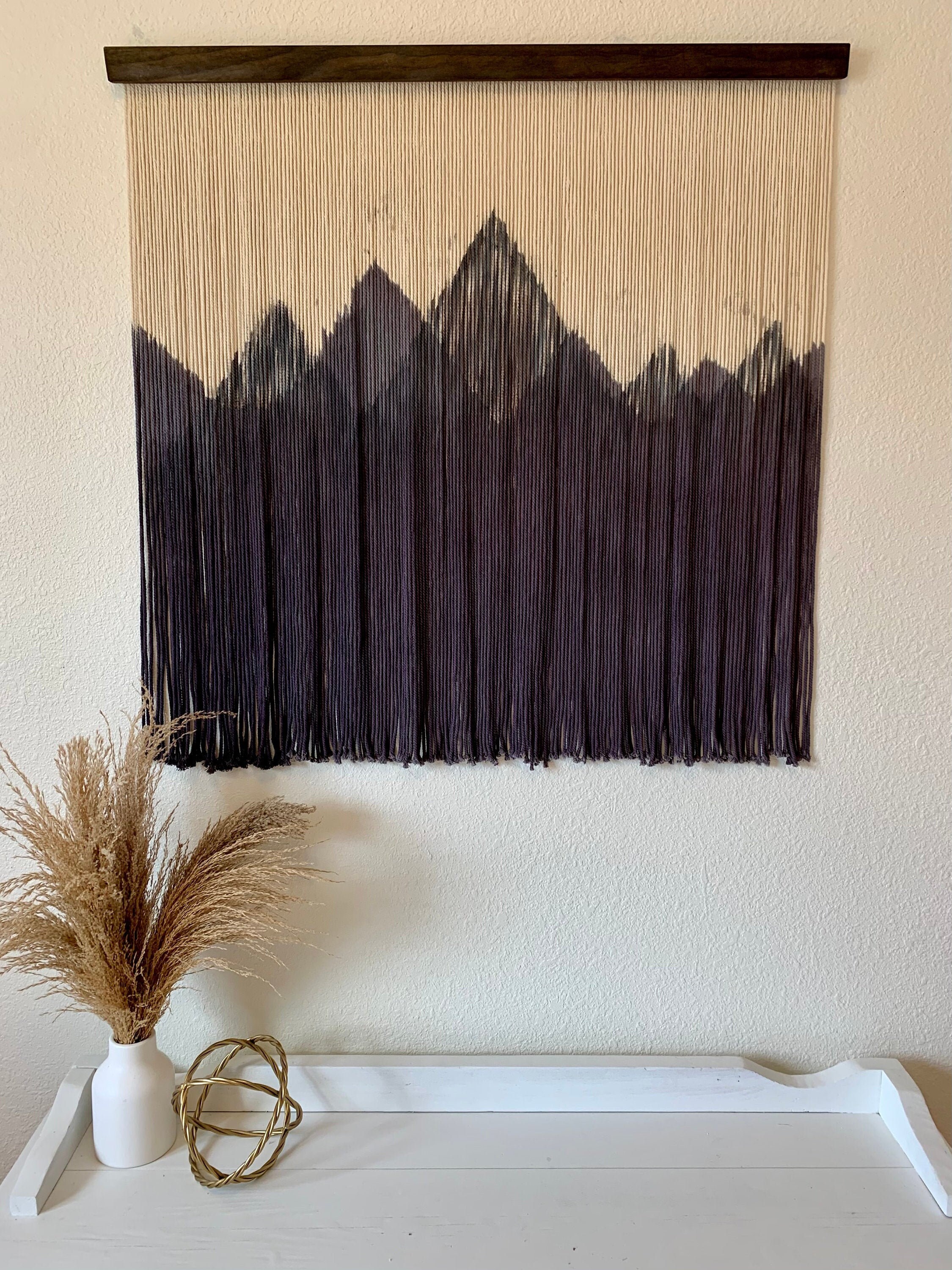 Mountain Range Fiber Art | Etsy