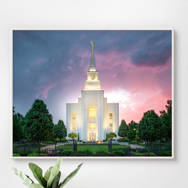 Kansas City Missouri Temple - The Storm Breaks - Print only - Paper or Canvas - no frame