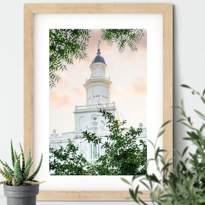 St. George Utah Temple - House of the Lord - Print only - Paper or Canvas - no frame