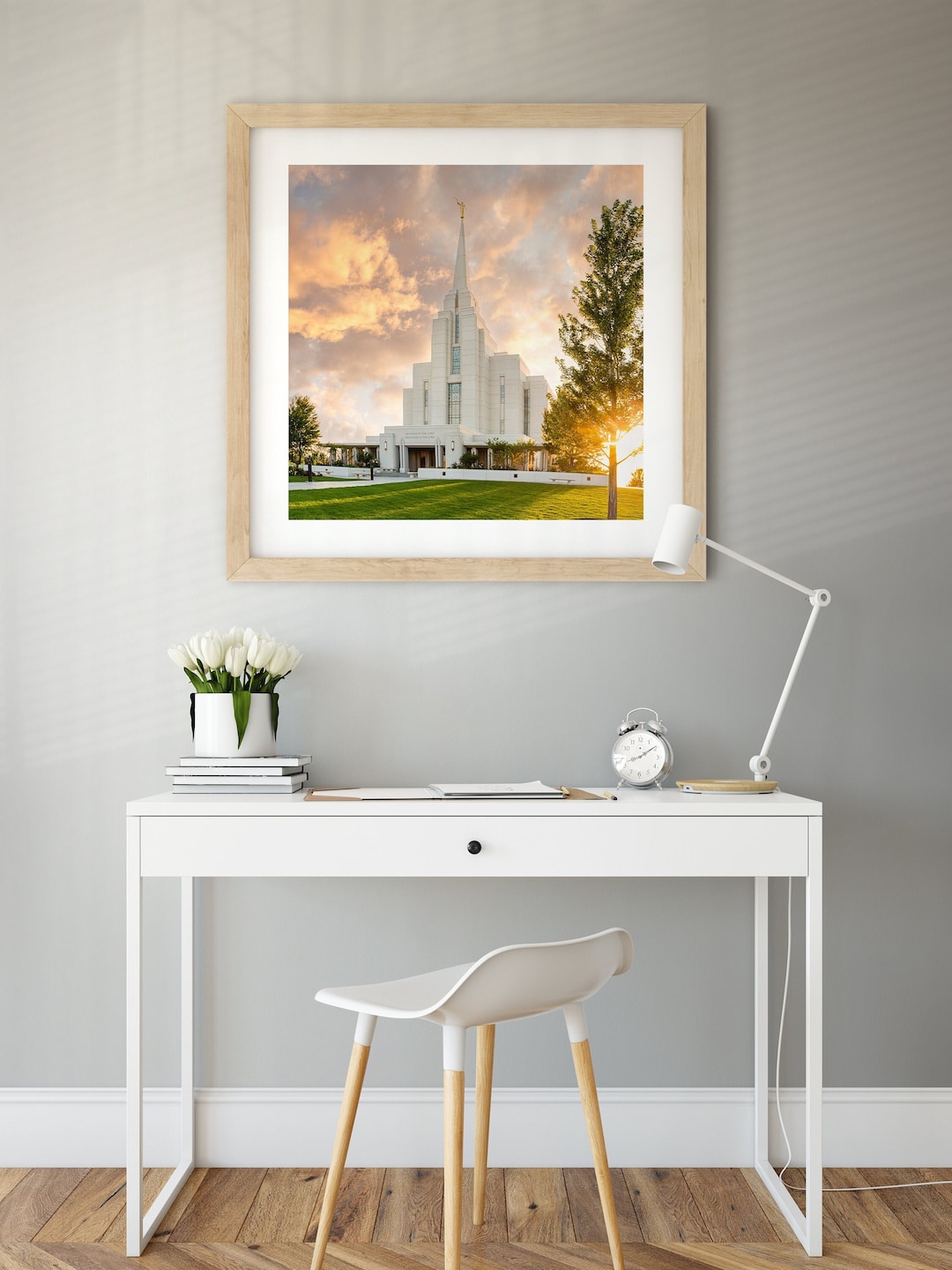 Rexburg Idaho Temple Endless Light Print Only Paper or Canvas No Frame Etsy