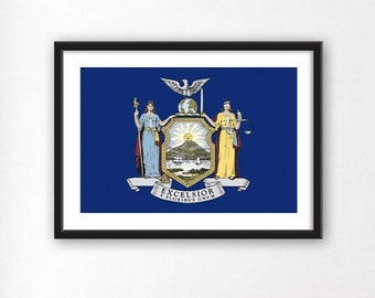 New York Flag Canvas Art Print