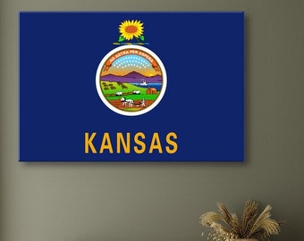 Kansas Flag Canvas Art Print