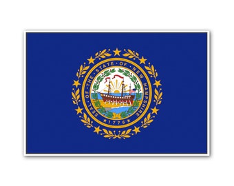 New Hampshire Canvas Flag Art Print
