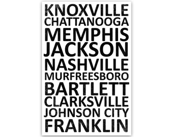 Tennessee States Print