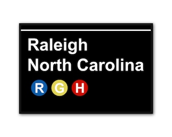 Raleigh Subway Print