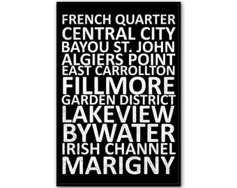 New Orleans Neighborhood Canvas Wall Art Print