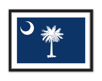 South Carolina Flag Canvas Art Print