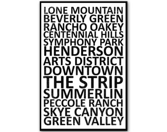 Las Vegas Neighborhood Canvas Wall Art Print