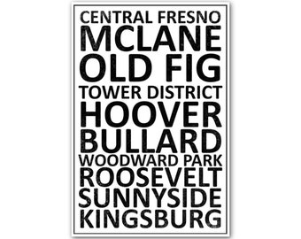 Fresno Neighborhood Print