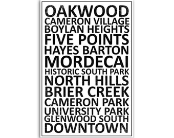 Raleigh Neighborhood Print