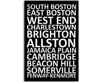 Boston Neighborhood Canvas Wall Art Print