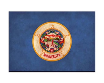 Distressed Minnesota Flag Canvas Art Print