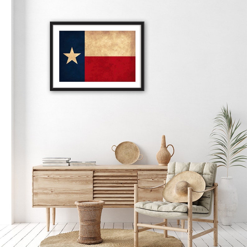 Distressed Texas Flag Canvas Art Print Etsy