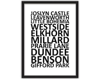 Omaha Neighborhood Print