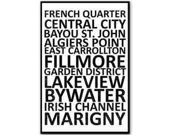 New Orleans Neighborhood Canvas Wall Art Print